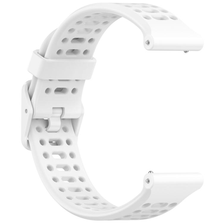 20mm xDfind For COROS Breathable Hole Pure Color Silicone Watch Band(White)