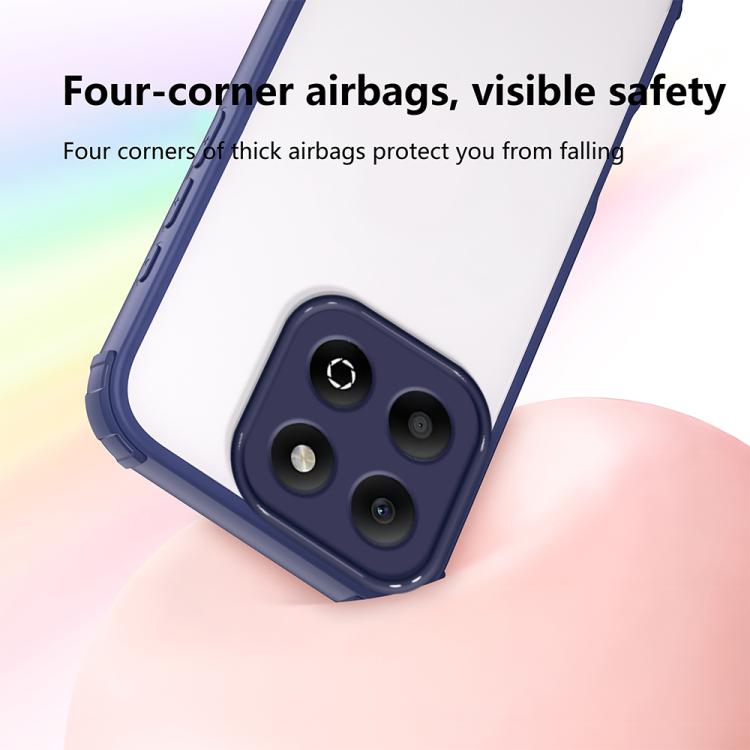 TEYYOS Cover Con Anello Magnetico Per Honor X8 5G / X6 / X6s – Custodia TPU Traslucida Blu Cielo, Supporto 360°