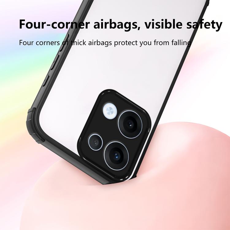For OPPO F31 5G / A6 Pro 5G Global Four Corners Shield Shockproof TPU Hybrid PC Phone Case(Black)