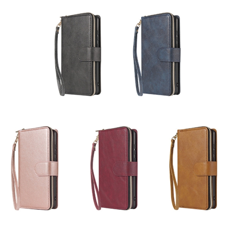 For iPhone 11 Pro Zipper Wallet Bag Horizontal Flip PU Leather Case with Holder & 9 Card Slots & Wallet & Lanyard & Photo Frame(Black) For iPhone 11 Pro Zipper Wallet Bag Horizontal Flip PU Leather Case with Holder & 9 Card Slots & Wallet & Lanyard & Photo Frame(Black)