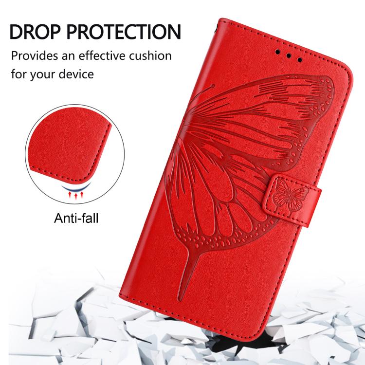 For AT&T Verge 2 Embossed Butterfly Leather Phone Case(Red) For AT&T Verge 2 Embossed Butterfly Leather Phone Case(Red)