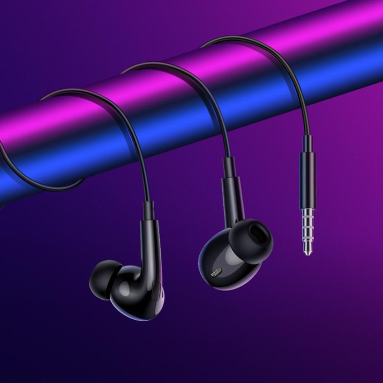 Borofone BM100 Pro Fuente 3.5mm Interface Universal Digital Wired Earphones with Microphone, Length: 1.2m(Black)