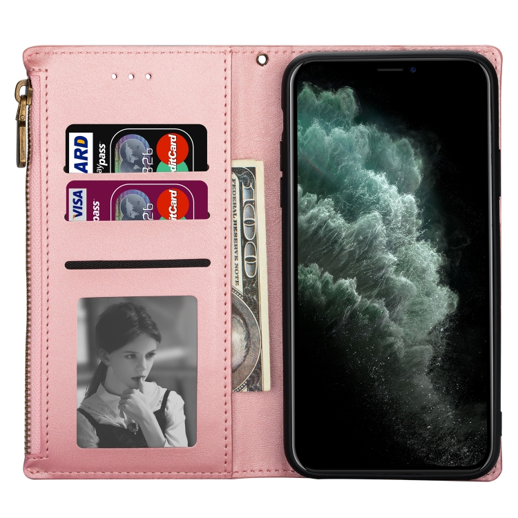 Zipper Multi-card Slots Horizontal Flip PU Leather Case with Holder & Card Slots & Wallet & Lanyard & Photo Frame for iPhone 8 Plus / 7 Plus(Rose Gold) Zipper Multi-card Slots Horizontal Flip PU Leather Case with Holder & Card Slots & Wallet & Lanyard & Photo Frame for iPhone 8 Plus / 7 Plus(Rose Gold)