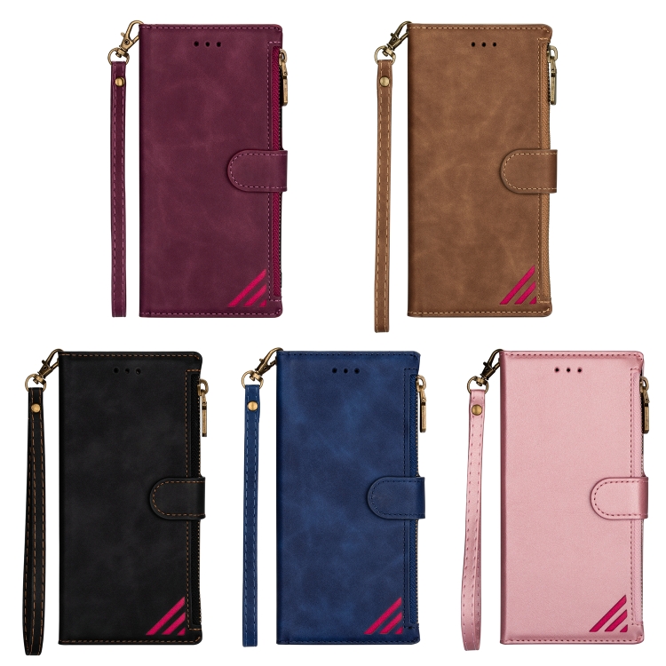 Zipper Multi-card Slots Horizontal Flip PU Leather Case with Holder & Card Slots & Wallet & Lanyard & Photo Frame for iPhone 8 Plus / 7 Plus(Rose Gold) Zipper Multi-card Slots Horizontal Flip PU Leather Case with Holder & Card Slots & Wallet & Lanyard & Photo Frame for iPhone 8 Plus / 7 Plus(Rose Gold)