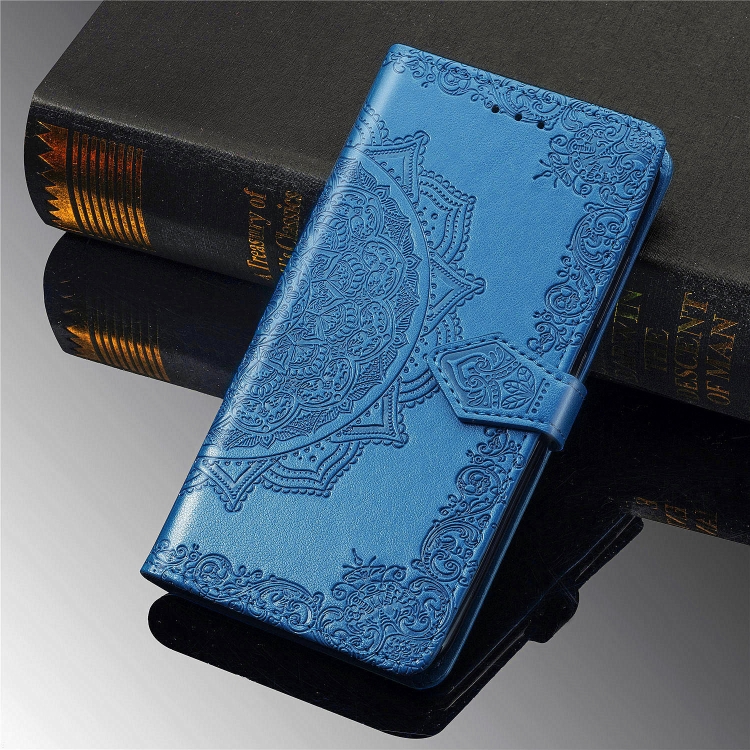 For Samsung Galaxy S20 FE Embossed Mandala Pattern TPU + PU Horizontal Flip Leather Case with Holder & Three Card Slots & Wallet(Blue) For Samsung Galaxy S20 FE Embossed Mandala Pattern TPU + PU Horizontal Flip Leather Case with Holder & Three Card Slots & Wallet(Blue)