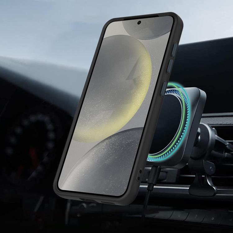 For Samsung Galaxy S24 / S25 5G Gen1.5 Pivot Ring Holder TPU Hybrid PC Phone Case(Black)
