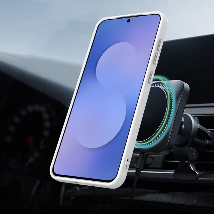 For Samsung Galaxy S26+ 5G Gen1.5 Pivot Ring Holder TPU Hybrid PC Phone Case(White)