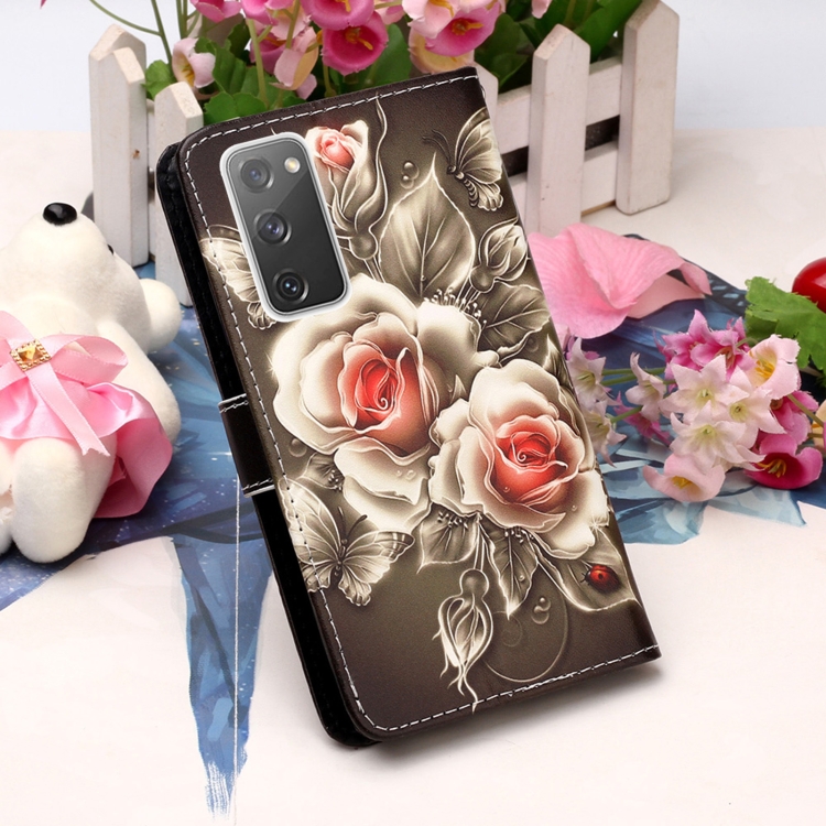 For Samsung Galaxy S20 FE 5G 3D Painting Horizontal Flip Leather Case with Holder & Card Slot & Lanyard(Rose Flower) For Samsung Galaxy S20 FE 5G 3D Painting Horizontal Flip Leather Case with Holder & Card Slot & Lanyard(Rose Flower)