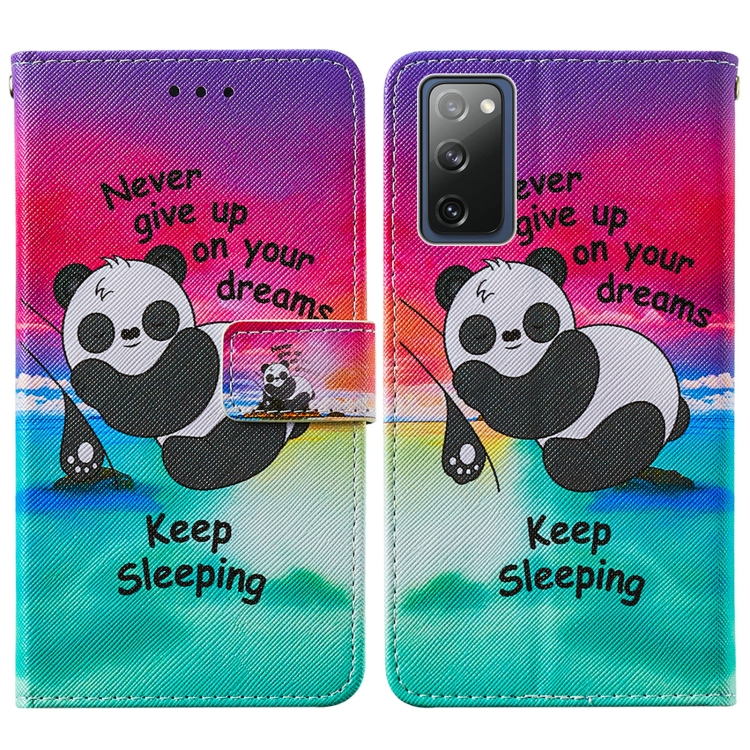 For Samsung Galaxy S20 FE 5G Colored Drawing Pattern Horizontal Flip Leather Case with Holder & Card Slot & Lanyard(Panda) For Samsung Galaxy S20 FE 5G Colored Drawing Pattern Horizontal Flip Leather Case with Holder & Card Slot & Lanyard(Panda)