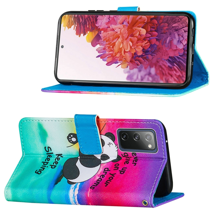 For Samsung Galaxy S20 FE 5G Colored Drawing Pattern Horizontal Flip Leather Case with Holder & Card Slot & Lanyard(Panda) For Samsung Galaxy S20 FE 5G Colored Drawing Pattern Horizontal Flip Leather Case with Holder & Card Slot & Lanyard(Panda)
