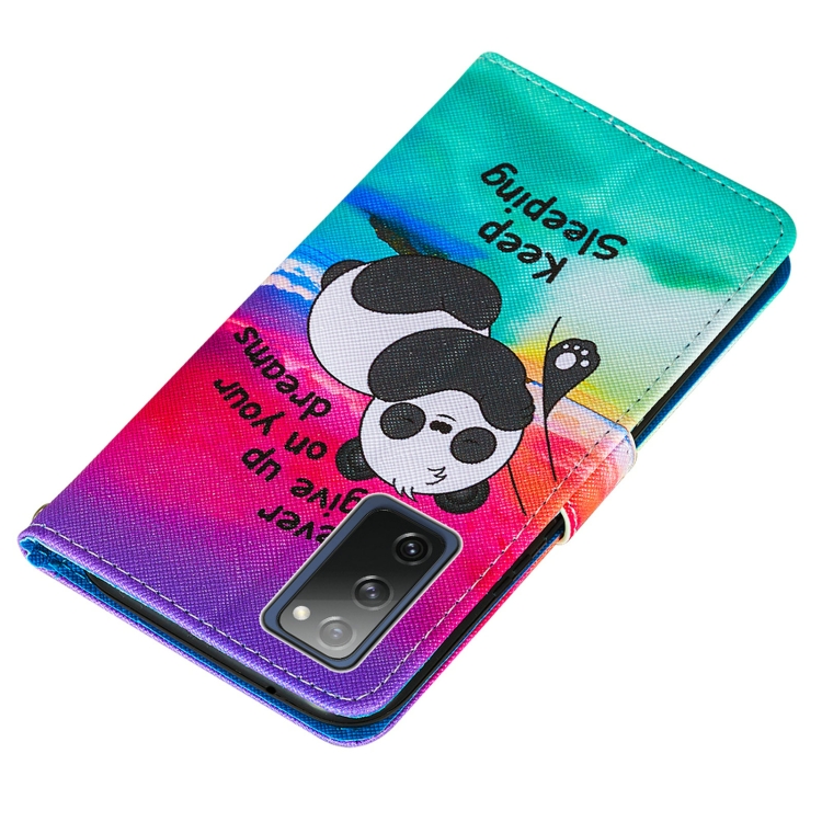 For Samsung Galaxy S20 FE 5G Colored Drawing Pattern Horizontal Flip Leather Case with Holder & Card Slot & Lanyard(Panda) For Samsung Galaxy S20 FE 5G Colored Drawing Pattern Horizontal Flip Leather Case with Holder & Card Slot & Lanyard(Panda)