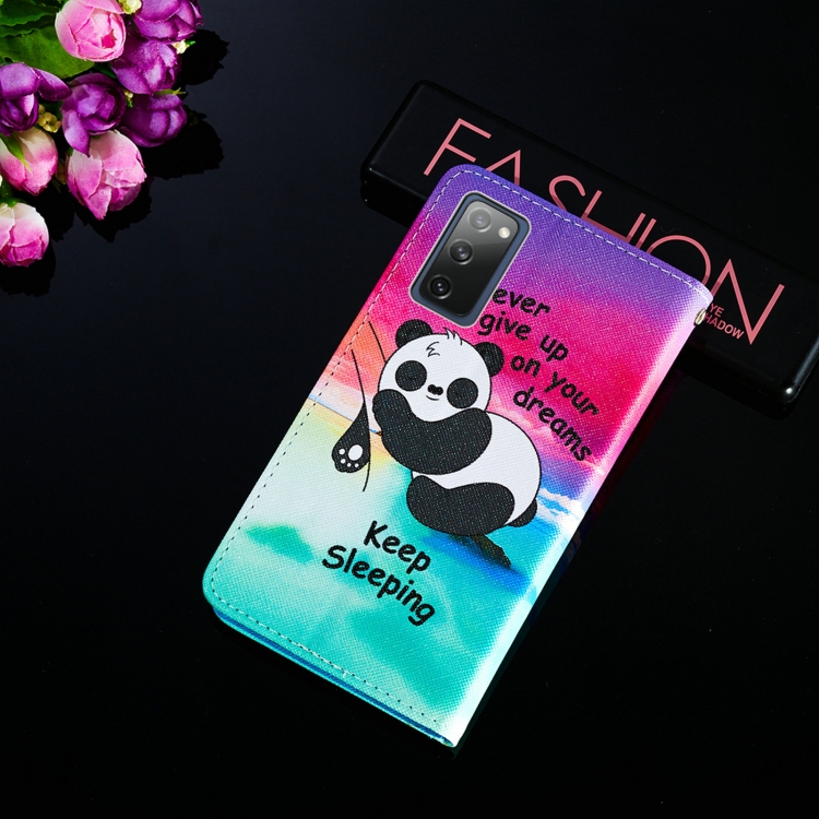 For Samsung Galaxy S20 FE 5G Colored Drawing Pattern Horizontal Flip Leather Case with Holder & Card Slot & Lanyard(Panda) For Samsung Galaxy S20 FE 5G Colored Drawing Pattern Horizontal Flip Leather Case with Holder & Card Slot & Lanyard(Panda)