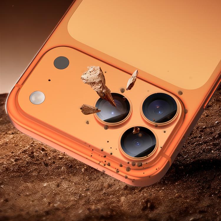 Film protecteur d'objectif en alliage d'aluminium mat TOTU PG-3 (gris) pour iPhone 17 Pro Max / 17 Pro - B5