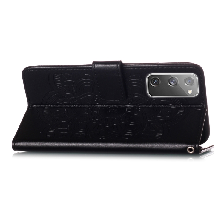 For Samsung Galaxy S20 FE 5G Dream Catcher Printing Horizontal Flip Leather Case with Holder & Card Slots & Wallet & Lanyard(Black)