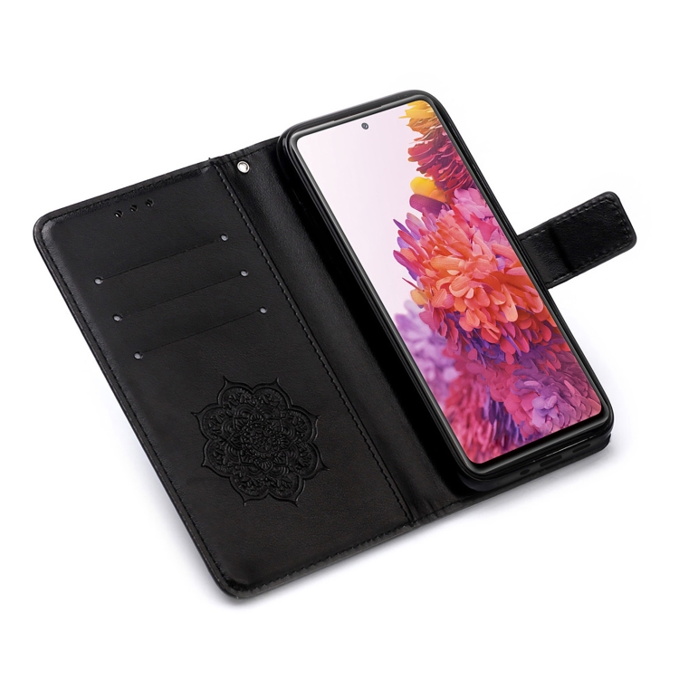 For Samsung Galaxy S20 FE 5G Dream Catcher Printing Horizontal Flip Leather Case with Holder & Card Slots & Wallet & Lanyard(Black)
