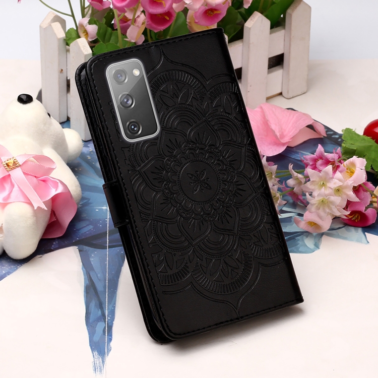 For Samsung Galaxy S20 FE 5G Dream Catcher Printing Horizontal Flip Leather Case with Holder & Card Slots & Wallet & Lanyard(Black)