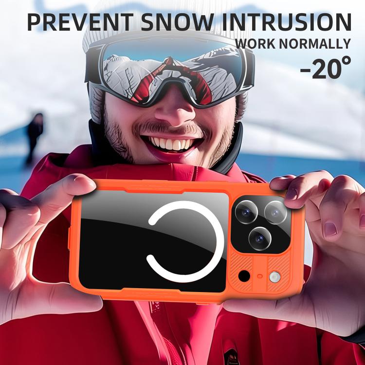 For iPhone 17 Pro RedPepper IP68 Waterproof Triple-proof MagSafe Phone Case(Orange) - 7