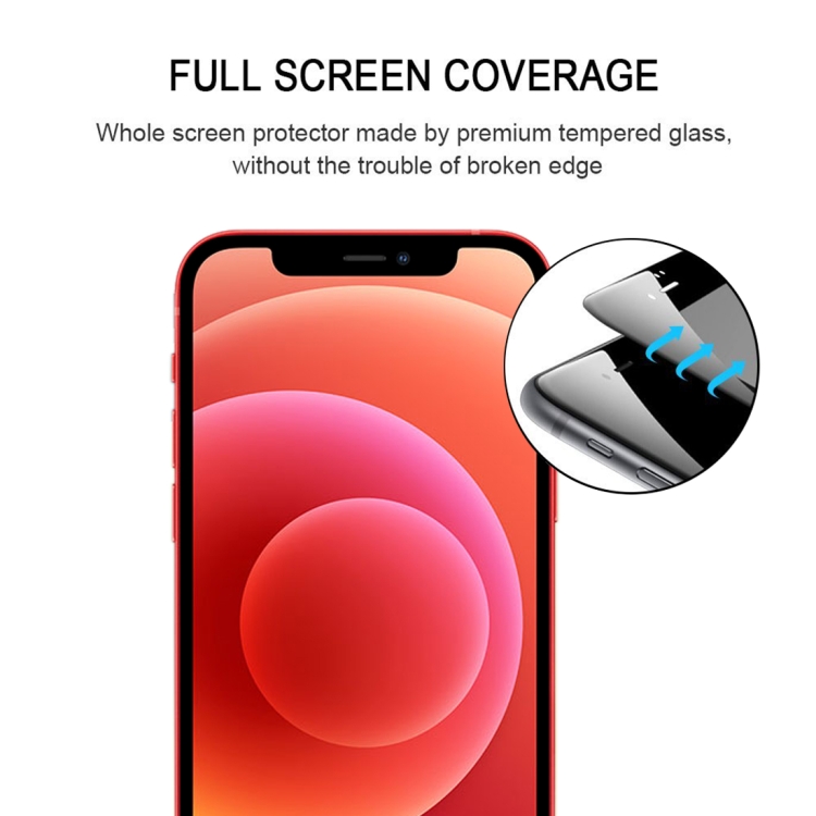 For iPhone 12 mini Full Glue Full Screen Tempered Glass Film For iPhone 12 mini Full Glue Full Screen Tempered Glass Film