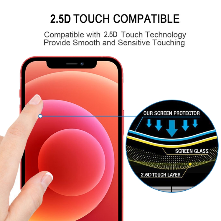 For iPhone 12 mini Full Glue Full Screen Tempered Glass Film For iPhone 12 mini Full Glue Full Screen Tempered Glass Film