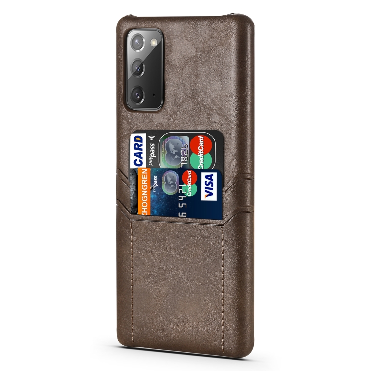 For Samsung Galaxy Note20 Calf Texture PU + PC Protective Case with Card Slots(Coffee) For Samsung Galaxy Note20 Calf Texture PU + PC Protective Case with Card Slots(Coffee)