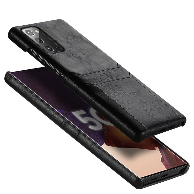 For Samsung Galaxy Note20 Calf Texture PU + PC Protective Case with Card Slots(Coffee) For Samsung Galaxy Note20 Calf Texture PU + PC Protective Case with Card Slots(Coffee)