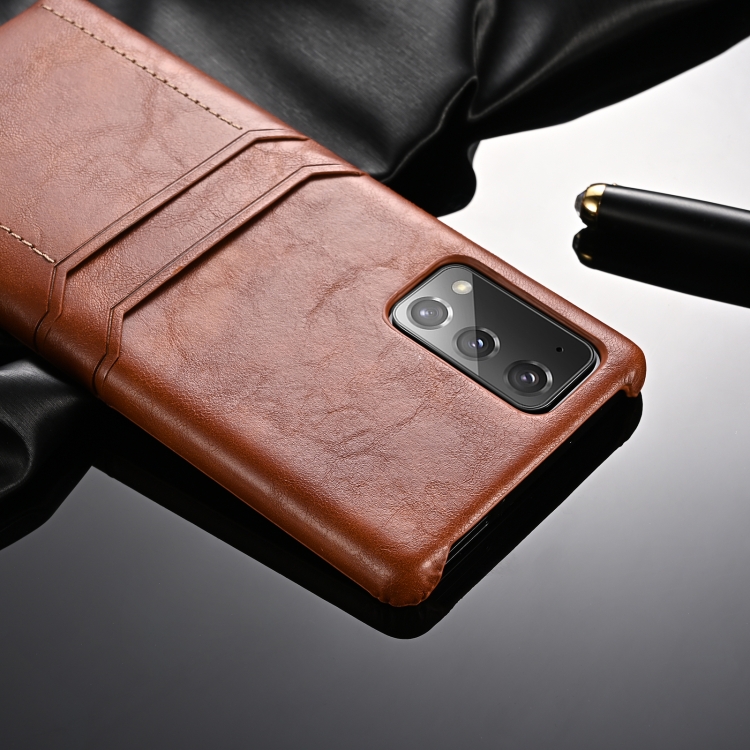 For Samsung Galaxy Note20 Calf Texture PU + PC Protective Case with Card Slots(Coffee) For Samsung Galaxy Note20 Calf Texture PU + PC Protective Case with Card Slots(Coffee)