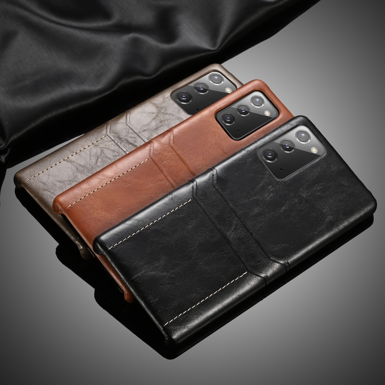 For Samsung Galaxy Note20 Calf Texture PU + PC Protective Case with Card Slots(Coffee) For Samsung Galaxy Note20 Calf Texture PU + PC Protective Case with Card Slots(Coffee)