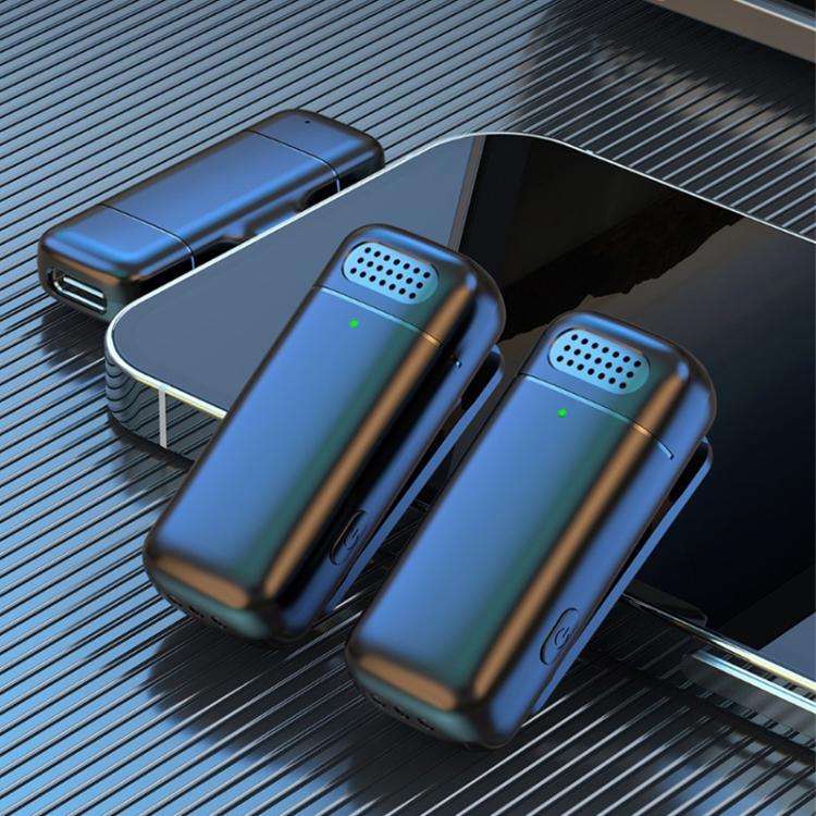 Micrófono inalámbrico de solapa K6 Mini para grabación de audio en vivo. Modelo: conector tipo C (negro y amarillo). - B1