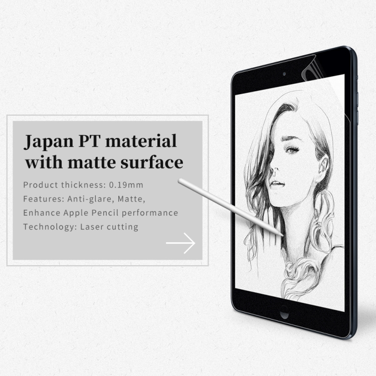 0.19mm AG Paper-like Screen Protector For iPad mini 2019 & 4 0.19mm AG Paper-like Screen Protector For iPad mini 2019 & 4