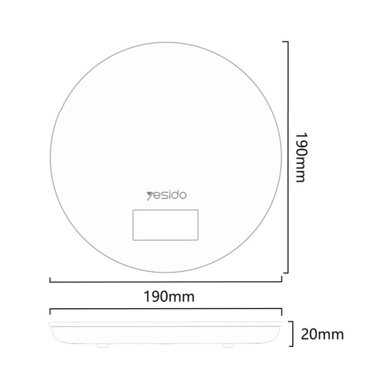 Yesido Mg43 Smart Kitchen Electronic Scale(Black) - 1