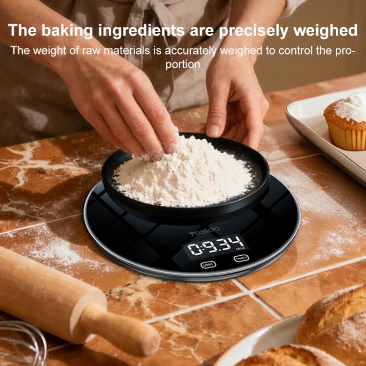 Yesido Mg43 Smart Kitchen Electronic Scale(Black) - 3