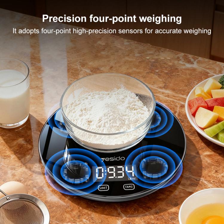Yesido Mg43 Smart Kitchen Electronic Scale(Black) - 4