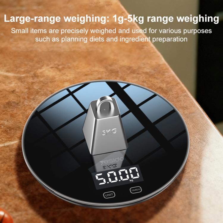 Yesido Mg43 Smart Kitchen Electronic Scale(Black) - 6