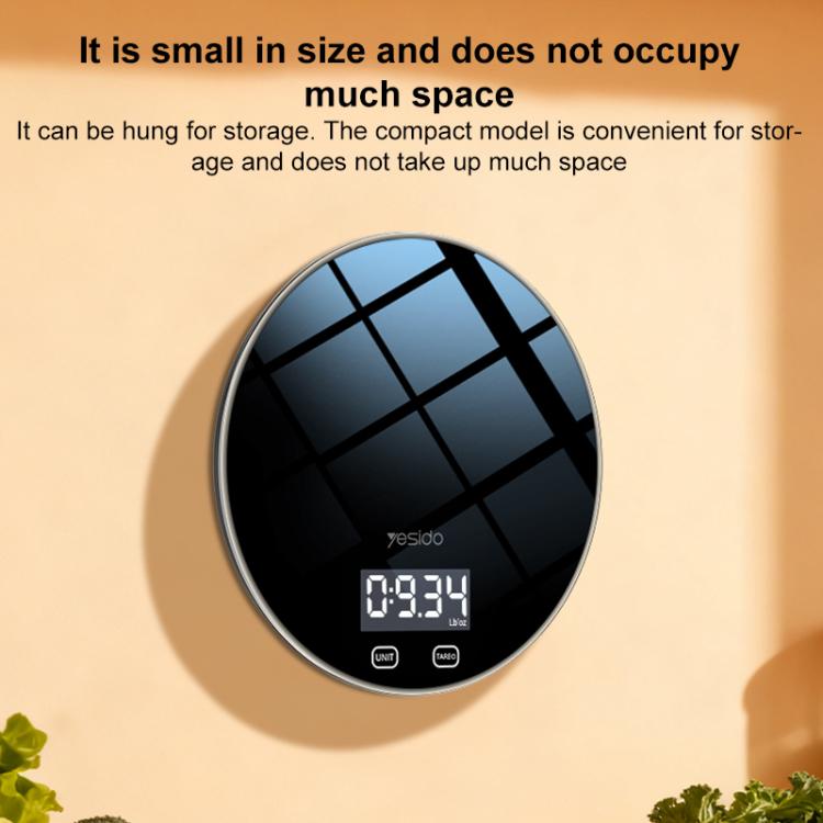 Yesido Mg43 Smart Kitchen Electronic Scale(Black) - 9
