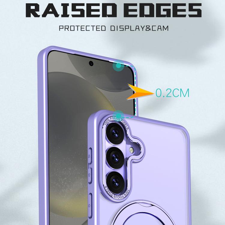 For Galaxy S26+ 5G Kalebol MagSafe Metal Ring Holder Phone Case(Lilac Purple)