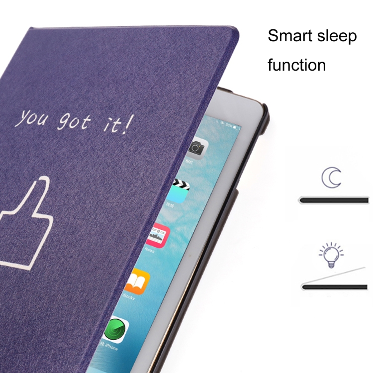For iPad 9.7 (2018) / (2017) Thumbs Pattern Horizontal Flip Leather Case with Holder & Sleep / Wake-up Function(White) For iPad 9.7 (2018) / (2017) Thumbs Pattern Horizontal Flip Leather Case with Holder & Sleep / Wake-up Function(White)