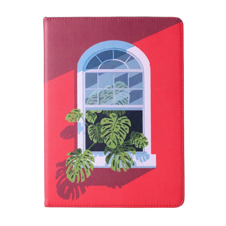 For iPad Pro 11 (2018) Cross Texture Horizontal Flip PU Leather Case with Holder & Sleep / Wake-up Function(Window Plant) For iPad Pro 11 (2018) Cross Texture Horizontal Flip PU Leather Case with Holder & Sleep / Wake-up Function(Window Plant)