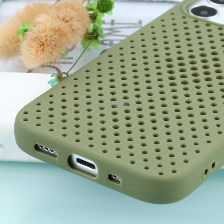 For iPhone 12 / 12 Pro All-inclusive Shockproof Breathable TPU Protective Case(Grass Green) For iPhone 12 / 12 Pro All-inclusive Shockproof Breathable TPU Protective Case(Grass Green)