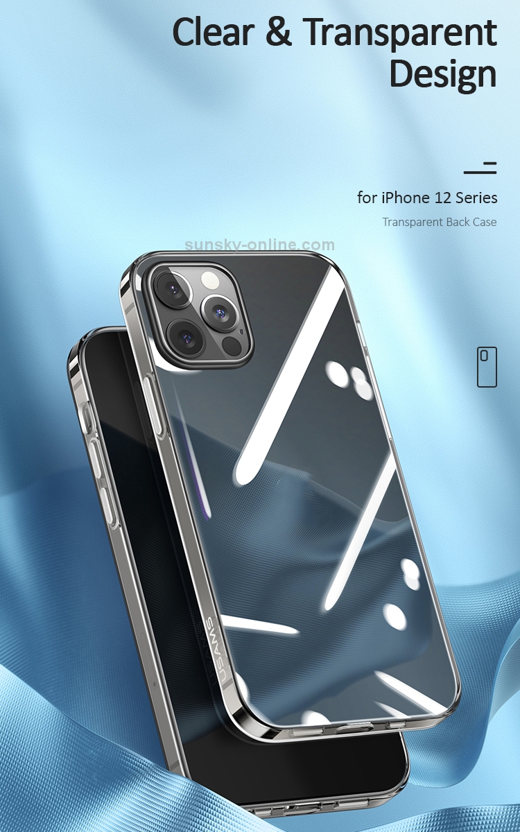 For iPhone 12 mini USAMS US-BH605 Primary Series Shockproof Transparent TPU Protective Case For iPhone 12 mini USAMS US-BH605 Primary Series Shockproof Transparent TPU Protective Case