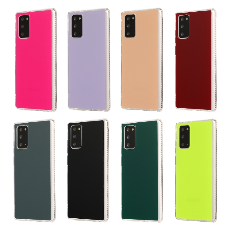 For Samsung Galaxy Note 20 TPU + Acrylic Anti-fall Mirror Phone Protective Case(Pink Green) For Samsung Galaxy Note 20 TPU + Acrylic Anti-fall Mirror Phone Protective Case(Pink Green)