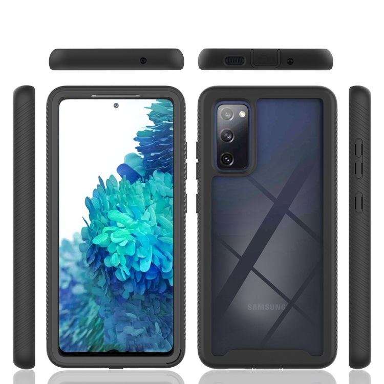 For Samsung Galaxy S20 FE Starry Sky Solid Color Series Shockproof PC + TPU Protective Case(Black) For Samsung Galaxy S20 FE Starry Sky Solid Color Series Shockproof PC + TPU Protective Case(Black)