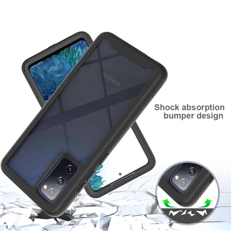 For Samsung Galaxy S20 FE Starry Sky Solid Color Series Shockproof PC + TPU Protective Case(Black) For Samsung Galaxy S20 FE Starry Sky Solid Color Series Shockproof PC + TPU Protective Case(Black)