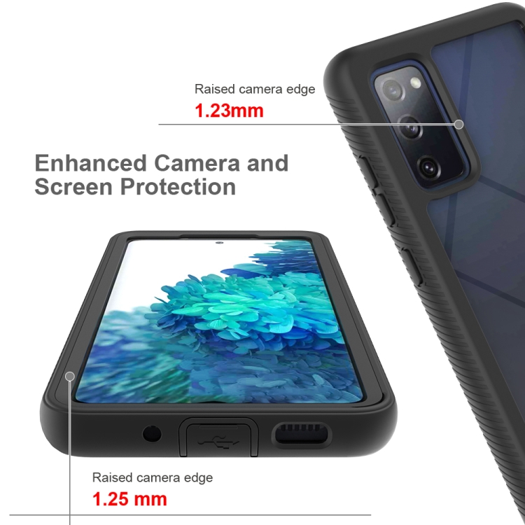 For Samsung Galaxy S20 FE Starry Sky Solid Color Series Shockproof PC + TPU Protective Case(Black) For Samsung Galaxy S20 FE Starry Sky Solid Color Series Shockproof PC + TPU Protective Case(Black)