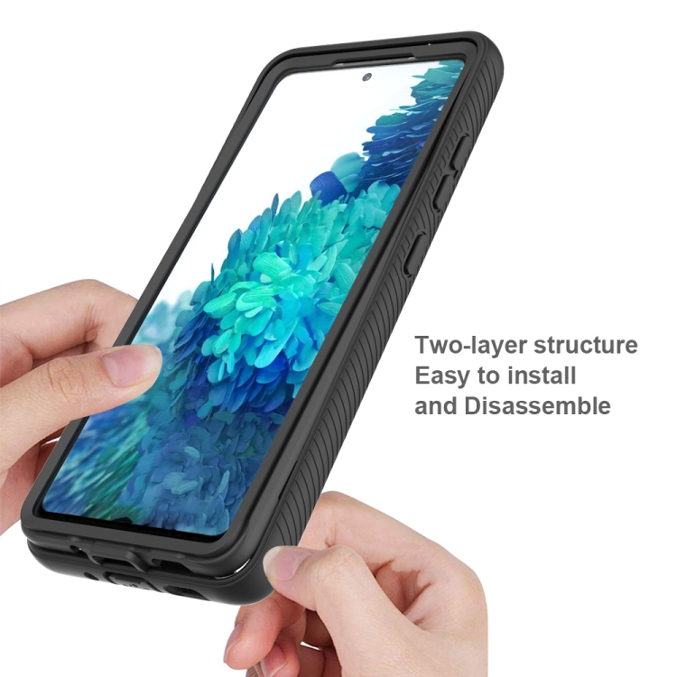 For Samsung Galaxy S20 FE Starry Sky Solid Color Series Shockproof PC + TPU Protective Case(Black) For Samsung Galaxy S20 FE Starry Sky Solid Color Series Shockproof PC + TPU Protective Case(Black)