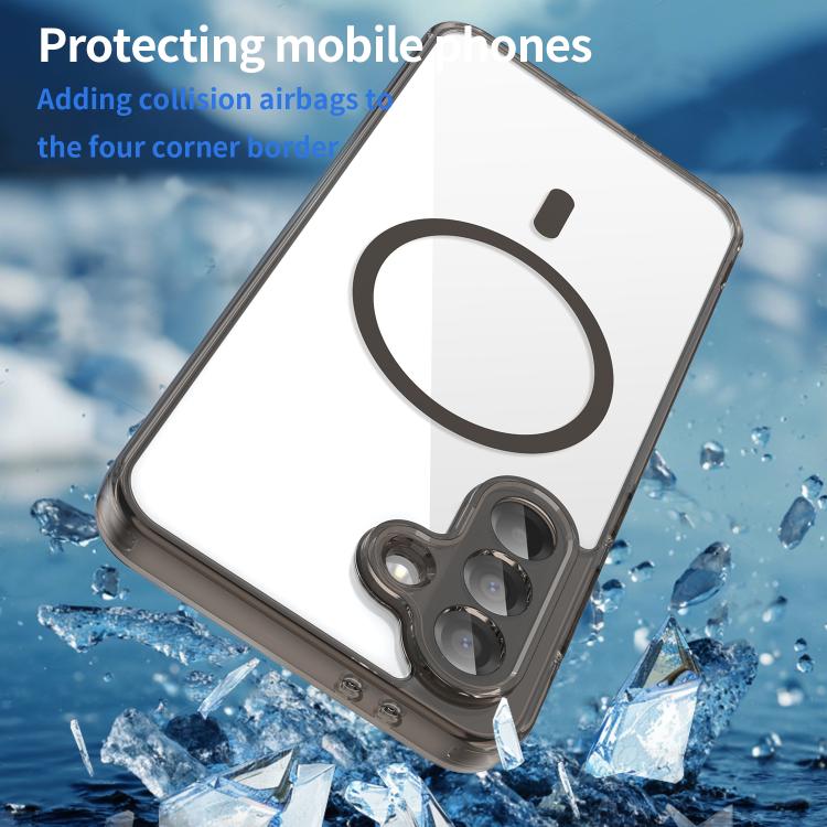 For Galaxy A17 5G / A18 5G / A26 5G PC Hybrid TPU Airbag Shockproof MagSafe Phone Case(Transparent Black)