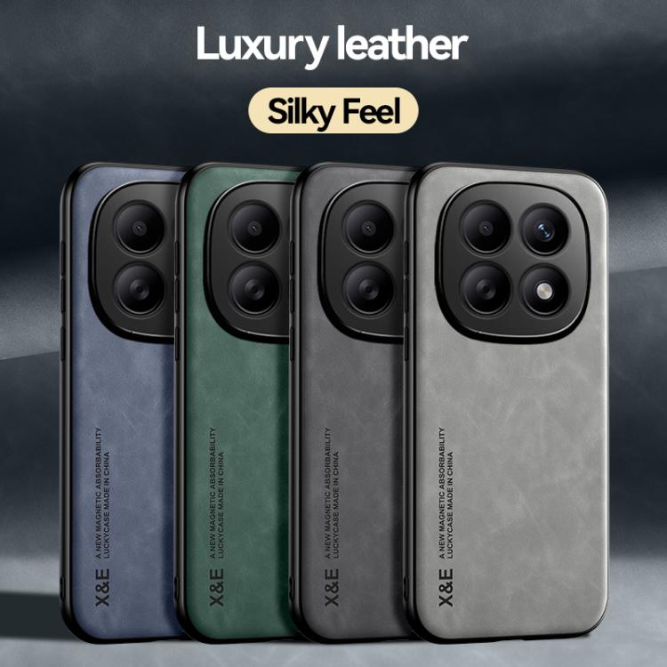 For Redmi Note 15 4G / 5G Global 164mm / Poco M8 5G Skin Feel Magnetic Leather Back Phone Case(Light Grey)