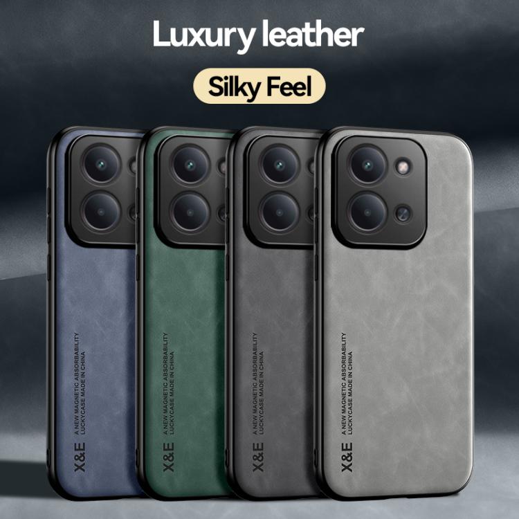 For Redmi 15C 5G / 4G EU 173mm / Poco C85 5G Skin Feel Magnetic Leather Back Phone Case(Blue)