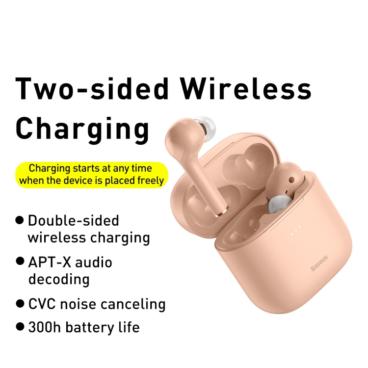 Baseus NGW06-04 Encok TWS Bluetooth 5.0 Wireless Bluetooth Earphone with Charging Box, Support Touch & Double-side Wireless Charging & Infrared In-ear Sensor(Pink) Baseus NGW06-04 Encok TWS Bluetooth 5.0 Wireless Bluetooth Earphone with Charging Box, Support Touch & Double-side Wireless Charging & Infrared In-ear Sensor(Pink)