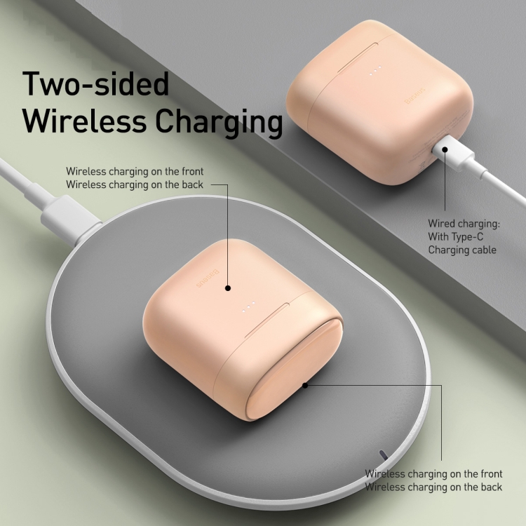 Baseus NGW06-04 Encok TWS Bluetooth 5.0 Wireless Bluetooth Earphone with Charging Box, Support Touch & Double-side Wireless Charging & Infrared In-ear Sensor(Pink) Baseus NGW06-04 Encok TWS Bluetooth 5.0 Wireless Bluetooth Earphone with Charging Box, Support Touch & Double-side Wireless Charging & Infrared In-ear Sensor(Pink)