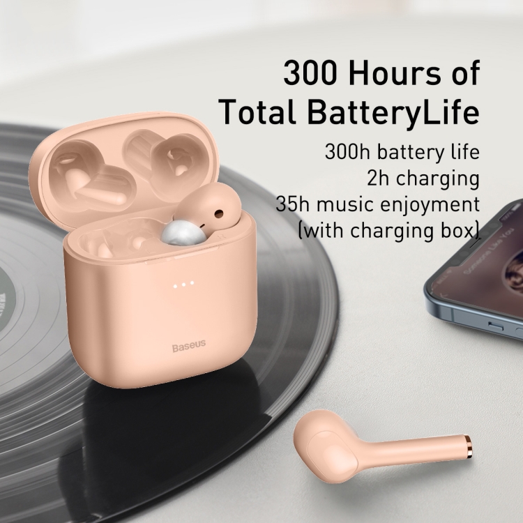 Baseus NGW06-04 Encok TWS Bluetooth 5.0 Wireless Bluetooth Earphone with Charging Box, Support Touch & Double-side Wireless Charging & Infrared In-ear Sensor(Pink) Baseus NGW06-04 Encok TWS Bluetooth 5.0 Wireless Bluetooth Earphone with Charging Box, Support Touch & Double-side Wireless Charging & Infrared In-ear Sensor(Pink)
